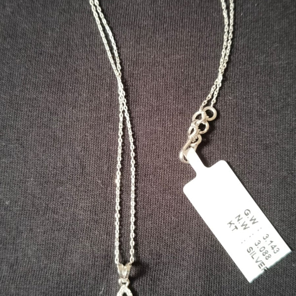 925 Sterling Silver Lab-Grown Diamond Floral Pendant with Chain | 0.27 Ct Round Brilliant Diamonds | 33 Diamonds | E-F Color | VVS Clarity