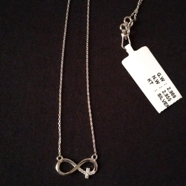Amarè Jewels Infinity Lab-Grown Diamond Pendant with 925 Silver Chain