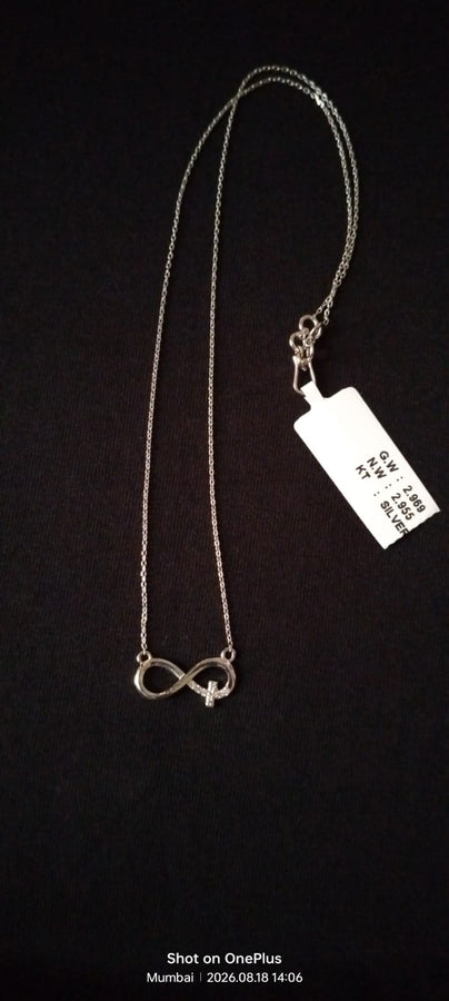 Amarè Jewels Infinity Lab-Grown Diamond Pendant with 925 Silver Chain