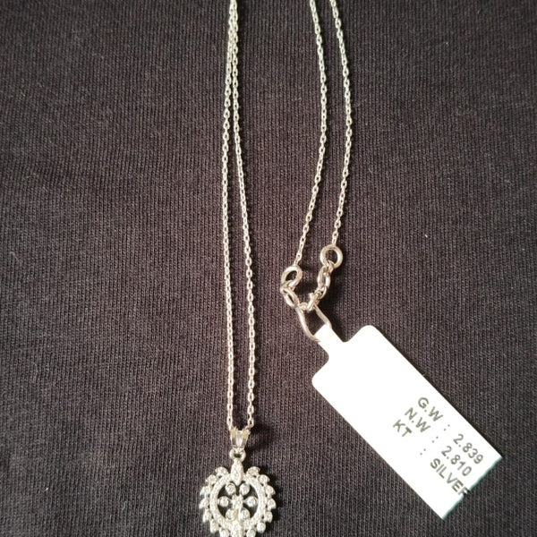 925 Sterling Silver Lab-Grown Diamond Floral Pendant with Chain | 0.33 Ct Round Brilliant Diamonds | E-F Color, VVS Clarity | Elegant Women’s Pendant Necklace
